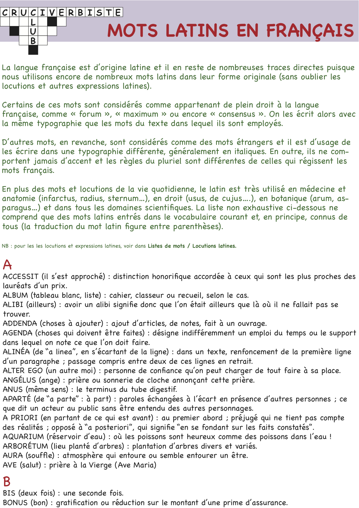 Gratuit Locutions Latines Utilisées En Français freeCitation